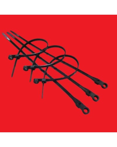 Хомут кабельный 4,3x220 мм с монтажным отверстием, черный (100 шт/уп) Экопласт 45209BL в Балашихе Стяжки-хомуты Pintop.ru