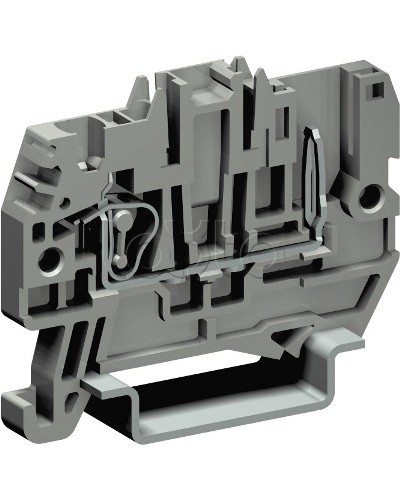 Пружинная проходная клемма со штыревым контактом. Серая. 2,5 кв. мм. DKC ZHVP300GR-RET в Балашихе Аксессуары для лотков Pintop.ru