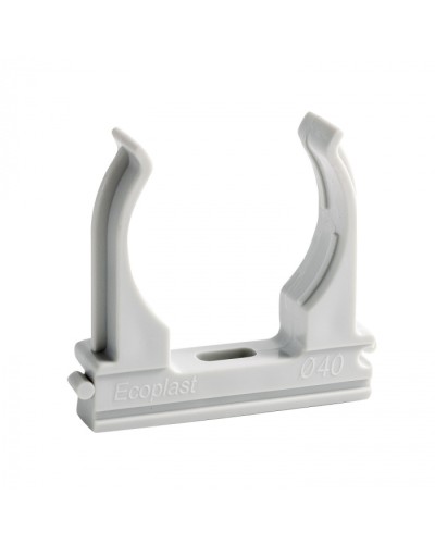 CF40G Держатель (клипса), без галогена, для труб D40мм (10шт) Экопласт (41740-10HF) в Балашихе Держатели, клипсы, скобы Pintop.ru