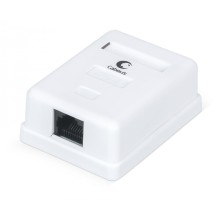 Розетка компьютерная RJ-45(8P8C), категория 6, одинарная, внешняя, Dual IDC Cabeus WS-8P8C-Cat.6-1