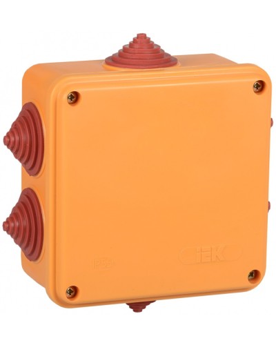 Коробка распаячная огнестойкая ПС 100х100х50мм 6P 4мм2 IP55 6 вводов IEK (UKF30-100-100-050-6-4-09) в Балашихе Распределительные коробки Pintop.ru