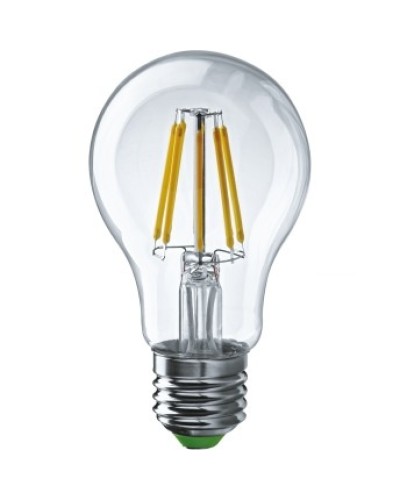 Лампа светодиодная LED 6Вт,220В, Е27 (теплый) FILAMENT Navigator NLL-F-A60-6-230-2.7K-E27 в Балашихе Светильники Pintop.ru