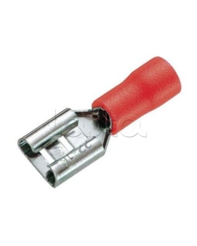 Клемма плоская изолированная 0.5-1.5 мм² (КПИ гнездо - 5.6мм) (100шт/уп) REXANT 08-0412 в Балашихе Клеммные колодки Pintop.ru