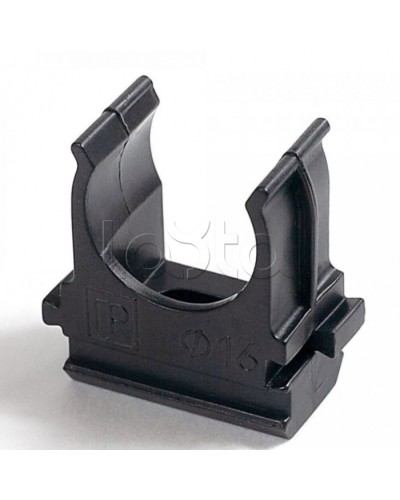 Крепёж-клипса для труб Полистирол черная д40 в малой упаковке (10шт/300шт уп/кор) Промрукав (PR13.0213) в Балашихе Держатели, клипсы, скобы Pintop.ru