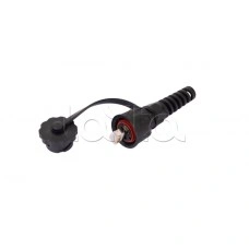 Индустриальный коннектор NIKOMAX RJ45/8P8C, Кат.6a (Класс Ea), 500МГц, покрытие 50мкд, экранированный, IP67, для одножильной витой пары, с защитной крышкой, черный NIKOMAX (NMC-RJ88RA50SA3-IS-BK)